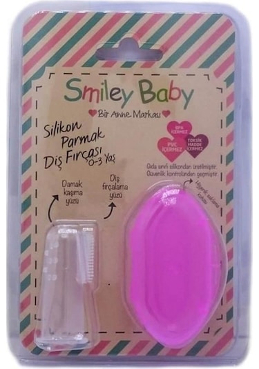 Smiley Baby 0 - 3 Yaş Silikon Parmak Diş Fırçası