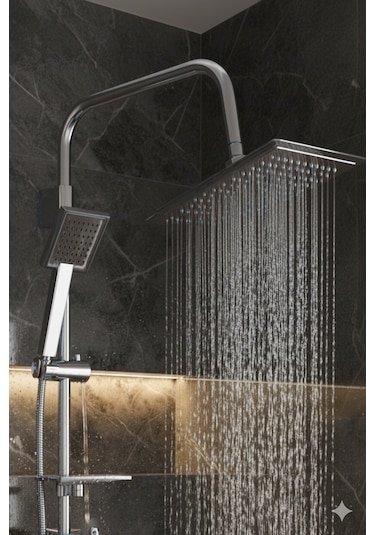 02-44 Lavabo Banyo Bataryası Robot Duş Takımı Musluk Armatür Siyah Beyaz Krom Gold Renkler Krom