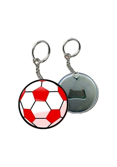 Açacaklı Kırmızı Beyaz Top Anahtarlık