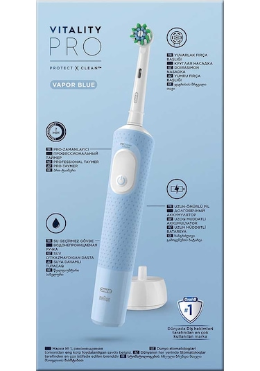 Oral-B Vitality Pro Protect X Clean Şarjlı Diş Fırçası Mavi