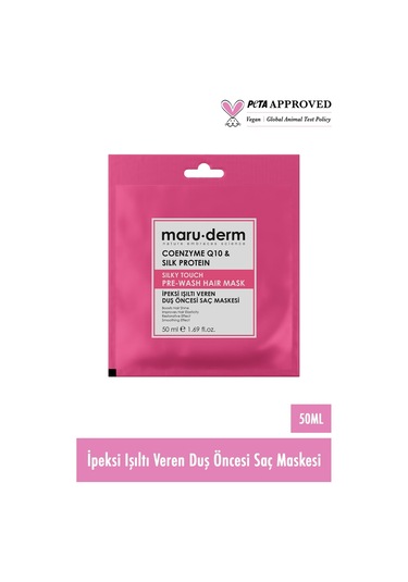 Maru.derm Duş Öncesi Saç Maskesi -coenzyme Q10 & Silk Protein Ipeksi Işıltı Veren Duş Öncesi Saç Maskesi 50 Ml