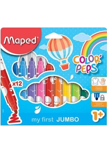 Color Peps Jumbo Keçeli Kalem 12 Renk 3154148460206
