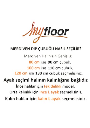 Çelik Halı Tutucu Merdiven Dip Çubuğu Siyah - Kalın / 130cm