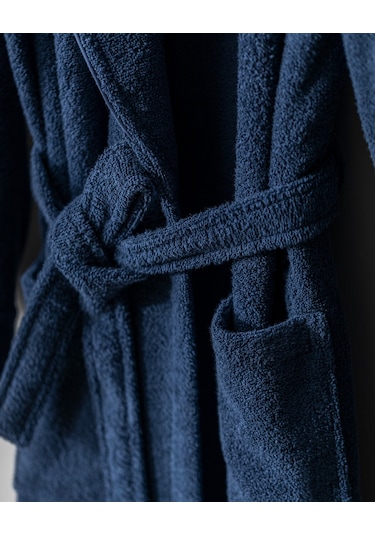 Avril Şalyaka Unisex Bornoz Set 8684427025680 Lacivert
