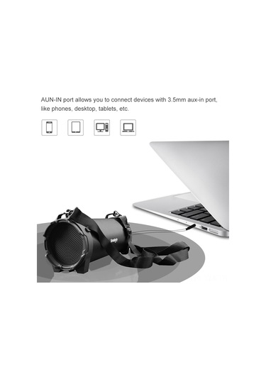 Yaozixa Smalody Sl-10 Dış Mekan Bluetooth Hoparlörü 10w, Bt 4.2, 1200mah Batarya, Fm Radyo, Tf Kart, Usb, Aux, Elle Serbest Arama - Siyah