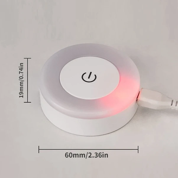 Sunshine011 1/2/4 Adet Led Dokunmatik Gece Lambası, 3 Mod Usb Şarjlı Manyetik Taban, Dekoratif Yuvarlak Gece Işığı