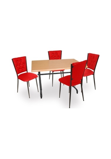 Beymobilya Bahçe Ve Balkon Masa Takımı Valerya Werzalit - Kapitoneli (80X120 (535600890) Açık kahverengi