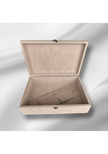 Ahşap Boyanabilir 6 Bölmeli Saat-takı-aksesuar-organizer Kutu