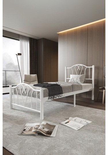 Aksviva Orkide Tek Kişilik Ferforje Metal Karyola