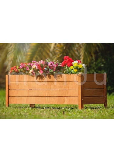 Mandu 84 x 36 CM Dekoratif Ahşap Saksı