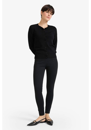 Defacto Pens Detaylı Yüksek Bel Tayt F2068ax25wnbk81 Siyah-bk81