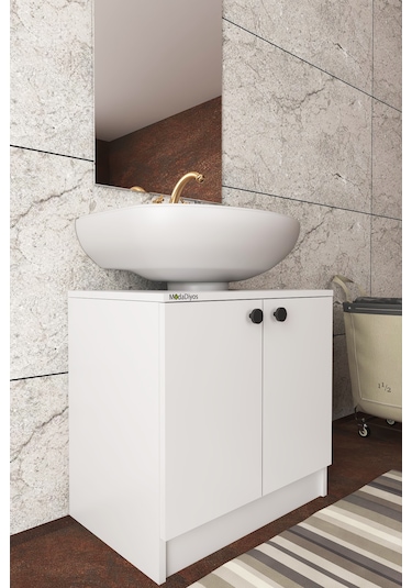 Modelisa Lavabo Altı Dolap, Banyo Dolabı - Mdf Beyaz