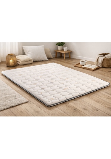 Cotton 5cm Sünger Şilte 140x190 Ped Yatak Şiltesi Pedi Topper Katlanabilir Katlanır