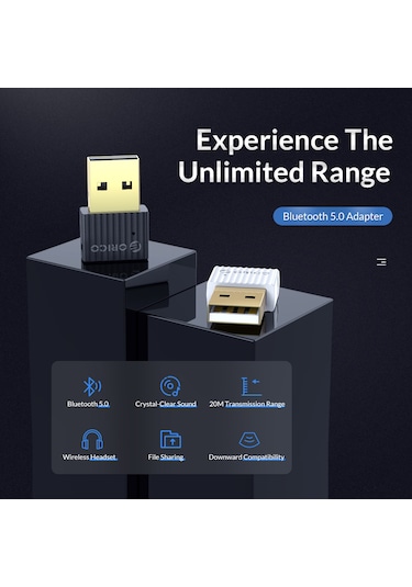 Orico BTA-508 Bluetooth 5.0 Mini USB Dongle Adaptör Siyah