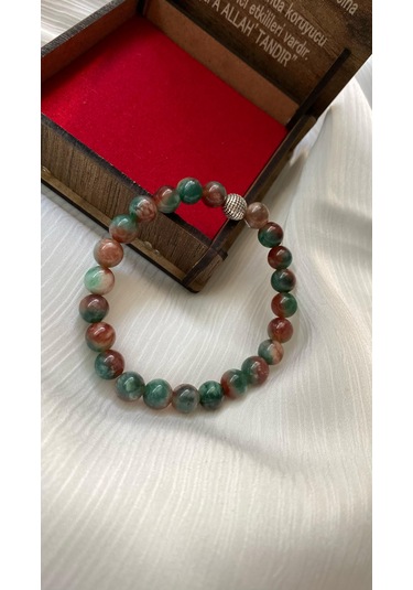 Ahşap Kutulu Zihin Açan Sedef Taşı Bileklik Çok Renkli