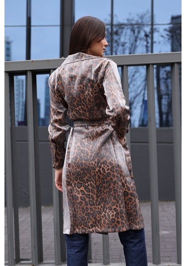 Bigdart 5853 Kruvaze Yaka Trençkot - M. Taba 001