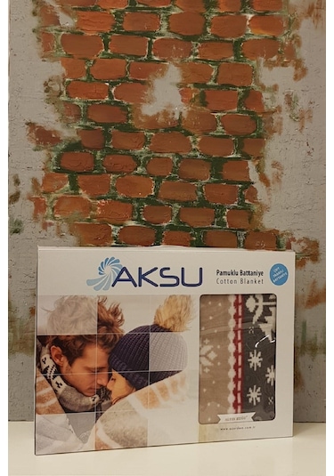 Aksu Pamuklu Battaniye Çift Kişilik- Ted- 180 X 220 Cm Karışık