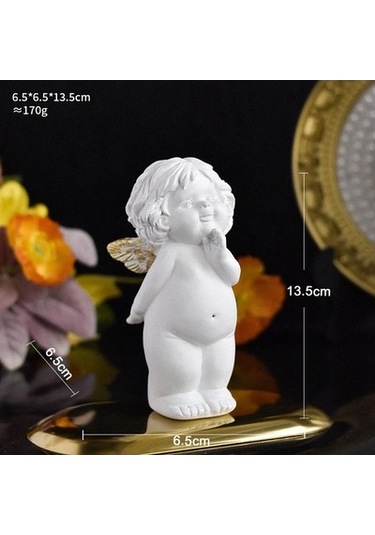 Lijinxu Magideal Melek Heykeli Beyaz Masaüstü Süs Aşk Tanrısı Stil-b