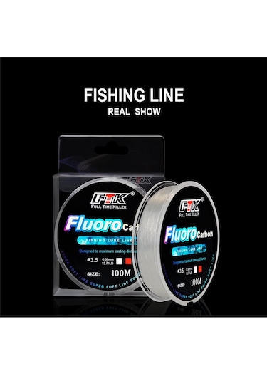 Ftk 1 Adet 100 M Balıkçılık Lideri Hattı Naylon Monofilament Olta Sazan Sinek Balıkçılık Kablosu 4-34lb 34.32 Lb