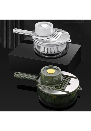 Pazly Cbtx 6'lı El Korumalı Sebze Kesici, Su Filtreli Depolama Fonksiyonlu Gri Gri