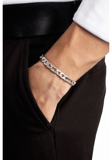 So Chic Eskitme Model Çelik Erkek Bileklik Çelik