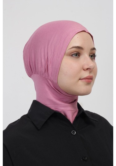 Pratik Esnek Likralı Boyunluklu Geçmeli Bone Pembe