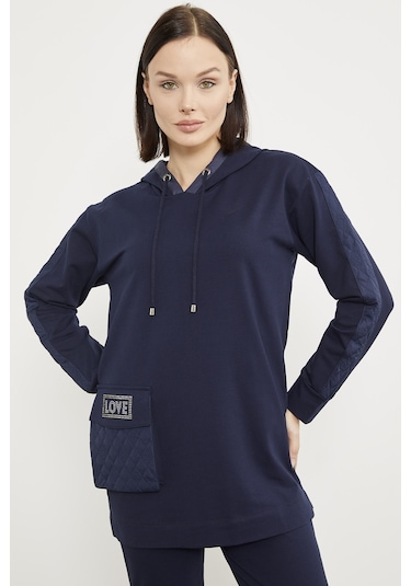 Rahat Kalıp Büyük Cepli Eşofman Takım - Lacivert 001