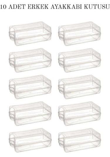10 Adet Erkek Ayakkabı Saklama Kutusu Düzenleyici