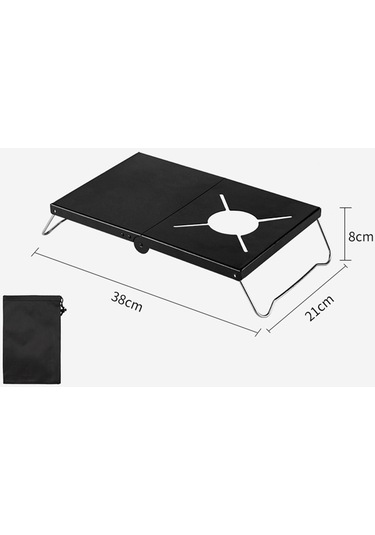 Dolıty Kamp Masası Katlanır Masa Piknik Bacak Sırt Siyah Çok Renkli