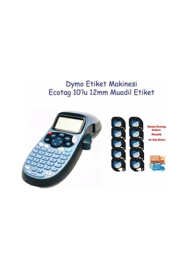 Dymo Letratag Elektronik Etiketleme Makinesi + Muadil Etiket 10 Adet