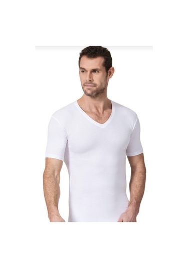 Namaldı Erkek Likralı V Yaka Yarım Kollu Atlet 3'Lü Paket - 182