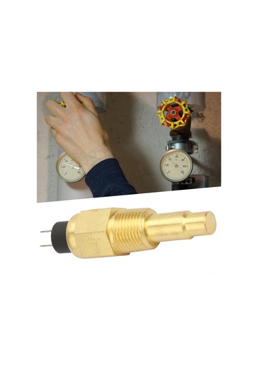 Mufunye Vdo Uygun 3/8 Npt Konaklı Bakır Sıcaklık Sensörü - Ölçüm Aralığı 38-120 C, 103 C Koruma Eşiği