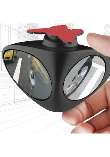 Yunboo 3r-046 Siyah Sağ Tekerlek Aracı Yardımcı Ayna, Kör Noktaları Engelle, Geniş Açı Görüş, Kolay Kurulum, Tüm Araçlar İçin Evrensel