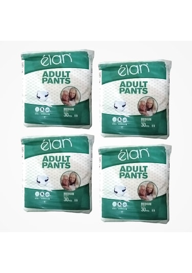 Elan Yetişkin Hasta Bezi Külotlu M Medium - 4 X 30'lu Paket 120 Adet M