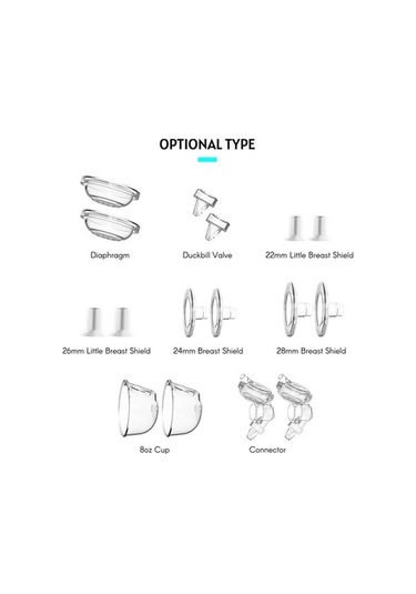 Flybuy Youha Uh Pompası Göğüs Elektrikli Değiştirme Bosphorusboutique Aksesuarı,,beyaz Mo
