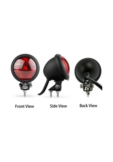 Dinosaurs Motosiklet 12v Led Arka Stop Stop Lambası Kırmızı Lens Altın