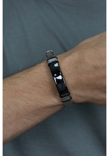 Kişiye Isimli Hasır Kemer Kordon Çelik Erkek Bileklik Scb13S Çok Renkli