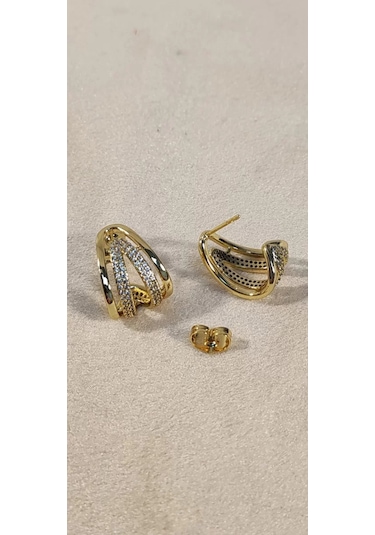 Zirkon Taşlı Xuping Özel Seri Gold Renkli Bayan Küpe Altın