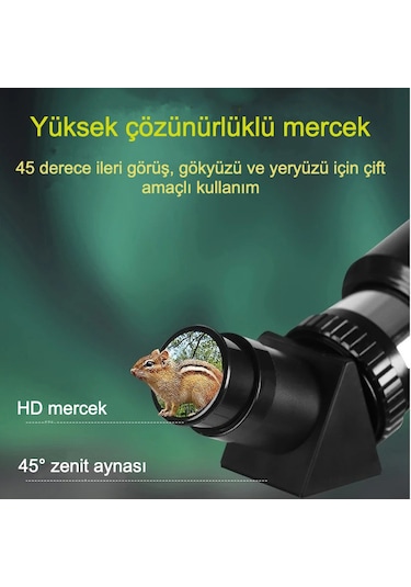 70400 Hd Astronomik Teleskop - Gökyüzü Ve Doğa Gözlemi İçin, 70mm Objektif, 360mm Odak, Fmc Kaplama