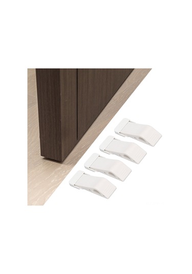 Tenfowee Tpr Malzeme Ev Korumalı Kapı Bloku - Delme Yok, Gürültü Önleyici, 4 Adet Beyaz 12.5cm Beyaz