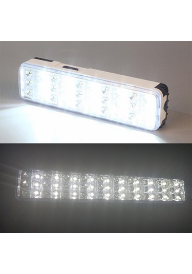 Gajeena Ev Ve Kamp İçin 30 Led'li Akıllı Acil Işık 2 Seviye Beyaz Işık Duvar Montajlı/el Tutan/üstte Konulabilir Şarj Edilebilir Li-poly Batarya A++ Enerji Verimliliği Avrupa Standartı 220-240v Beyaz