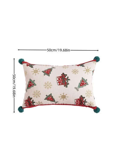 Noel Yastık Kılıfları, Mutlu Noeller Yastık Kılıfı Noel Yastıkları Yastıklar Dekoratif Yastık Kılıfı, Noel Kırmızı Yastık Kılıfı Dekoru 30 50cm Diğer