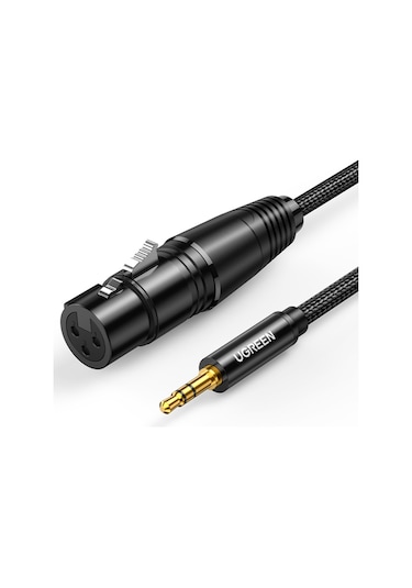 Ugreen 2 M 3.5mm Erkek 3 Pin Xlr Dişi Ses Kablosu Naylon Örgülü Kablo Mikrofon Hoparlörler İçin Ses Konsolları Amplifikatör 680501461a