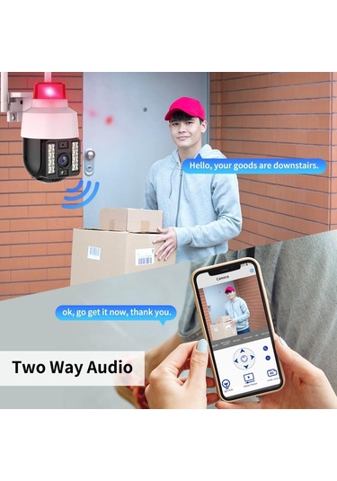 Teknomila Çakarlı 8mp 4k Speed Dome Kablosuz Dış Mekan Kamera 5x