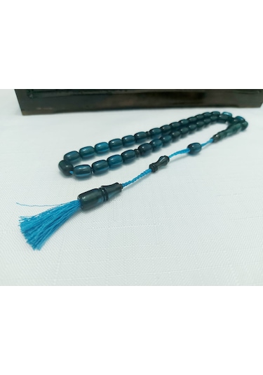 Juaind Hasan Usta İşçilikli Ateş Kehribar Tesbih Ölçü: 8 X 11