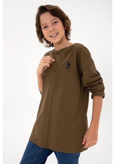 U.s. Polo Assn. Erkek Çocuk Haki Sweatshirt 50297420-vr027 Haki