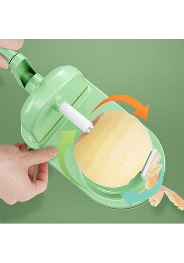 Fastbuy Yeşil Elma Soyucu, Döner Meyve Soyucu, Elma Dilimleme Makinesi, Mutfak Aletleri, Açık Yeşil Açık Yeşil