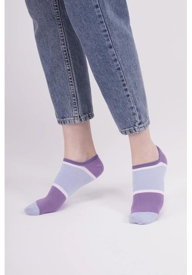 The Socks Company 162p 3 Çift Desenli Kadın Görünmez Çorap Çok Renkli