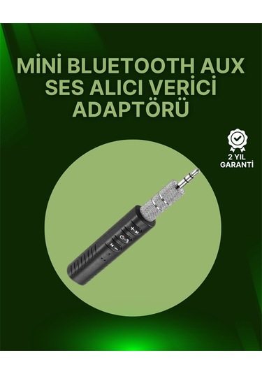 Bluetooth 4.1 Ses Alıcısı 3.5mm Girişli Hoparlör & Kulaklıklar İçin Kablosuz Dönüştürücü