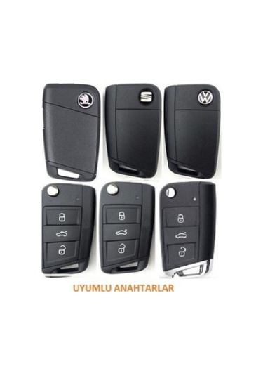 Octivia Ibiza Ateca Leon 2013 Golf 7 Toledo Uyumlu Silikon Anahtar